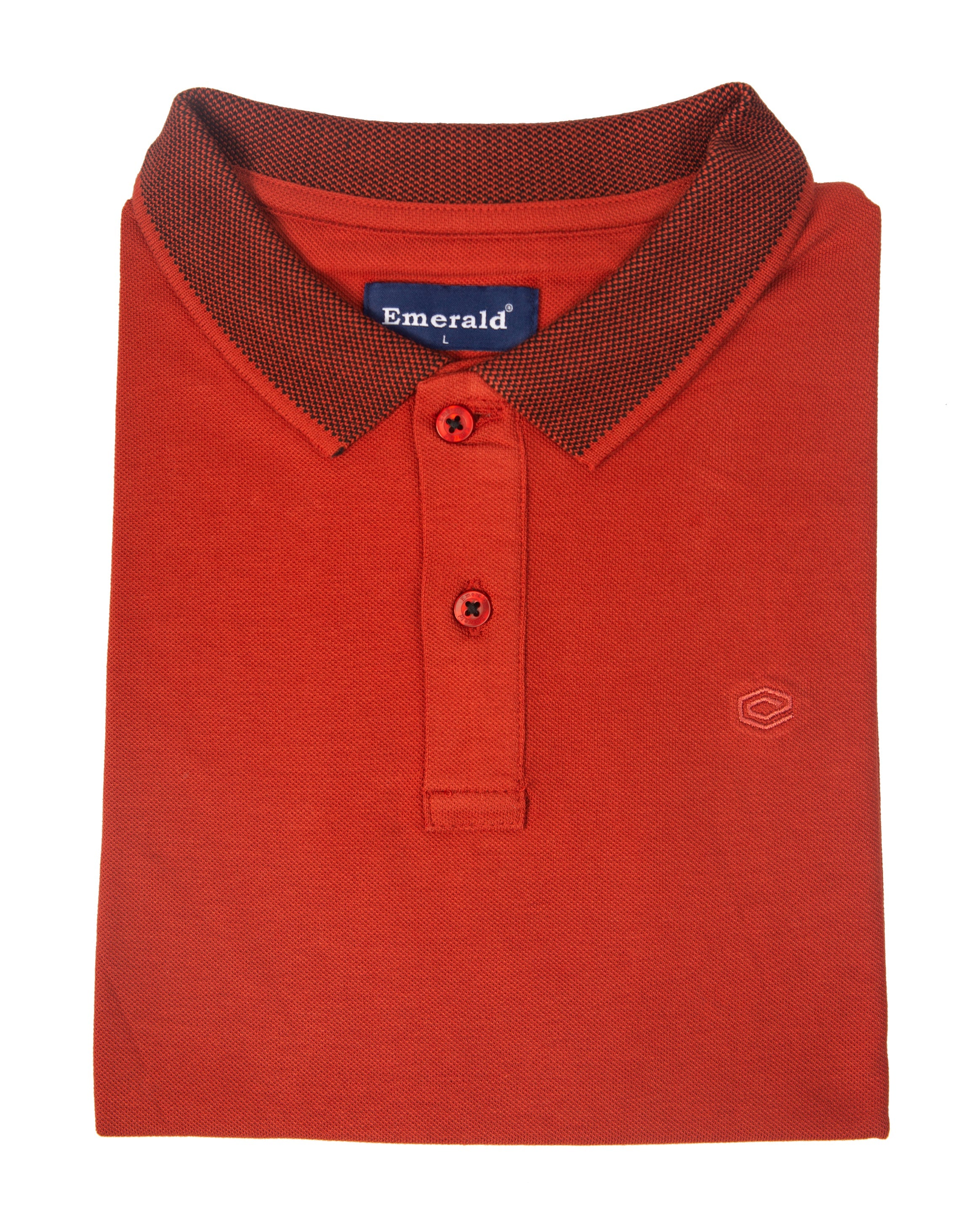 Polo Pique Solid Slim Fit-Poppy Red