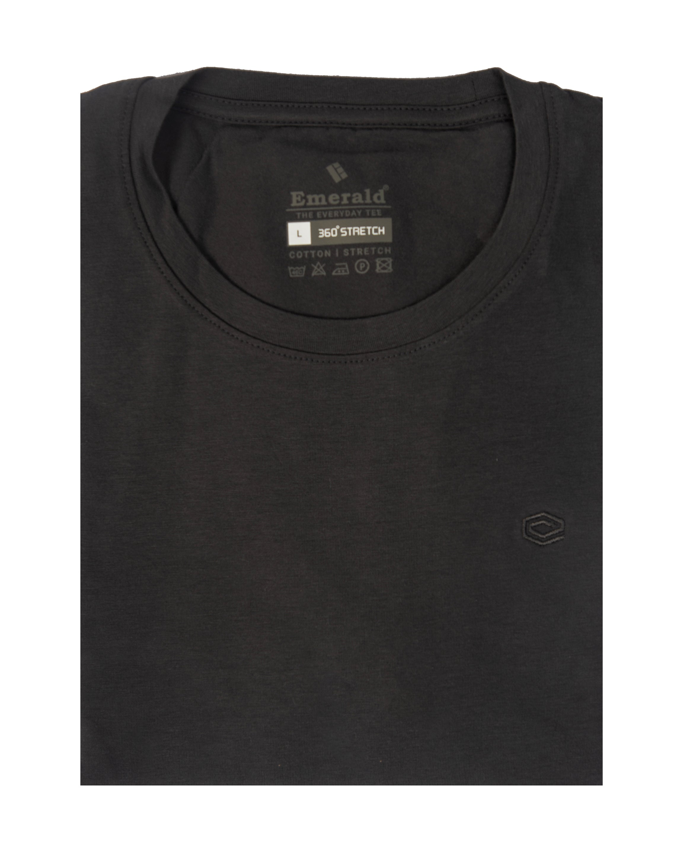 Emerald Crew Single Jersey Slim Fit-Folkstone Grey