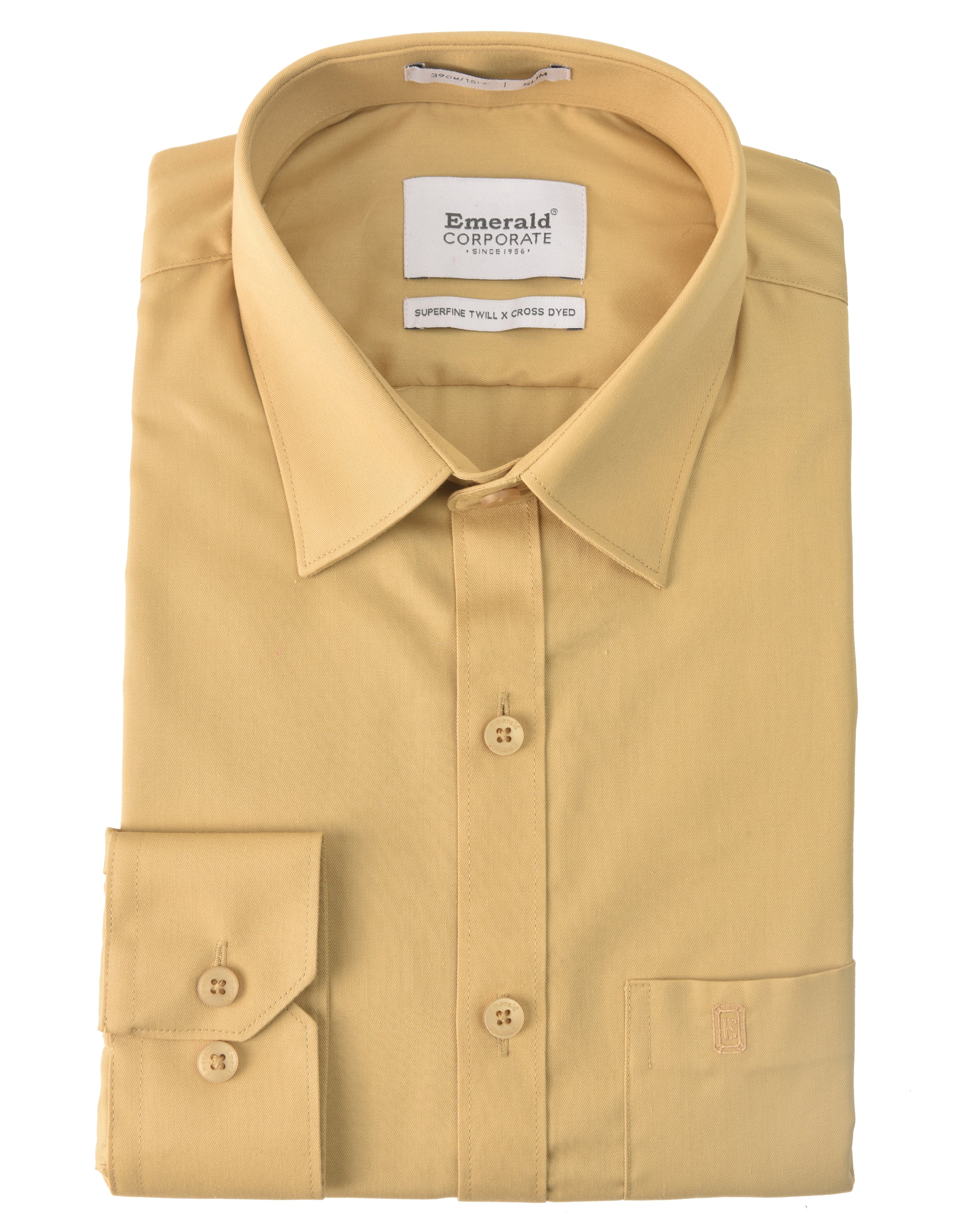 Emerald Corporate Twill Slim Fit-Jojoba Yellow