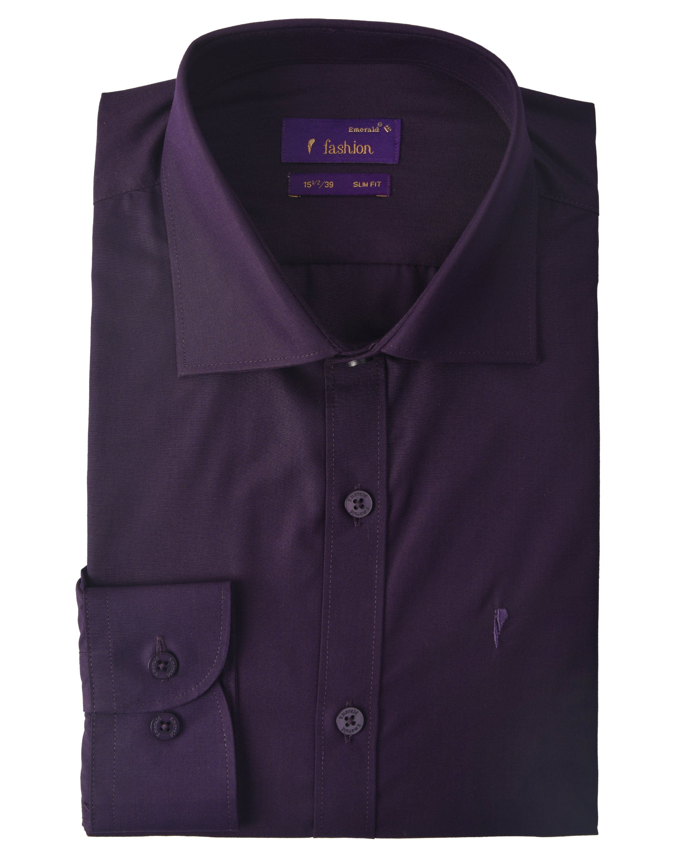 Emerald Fashion Plain Slim Fit-Purple Majesty