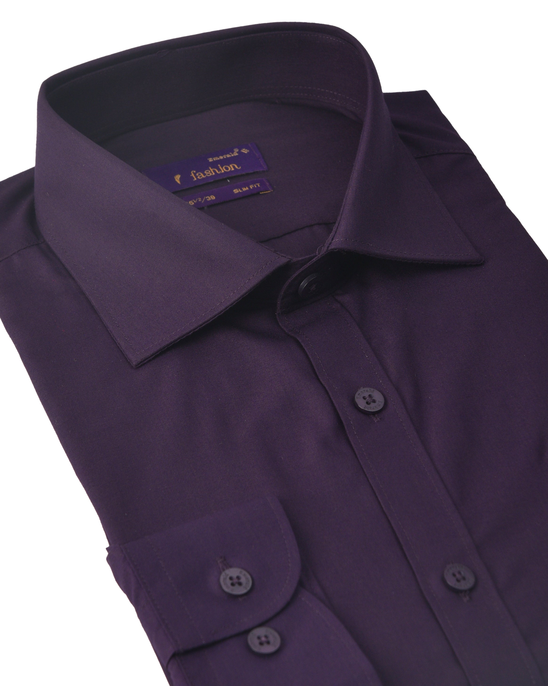 Emerald Fashion Plain Slim Fit-Purple Majesty