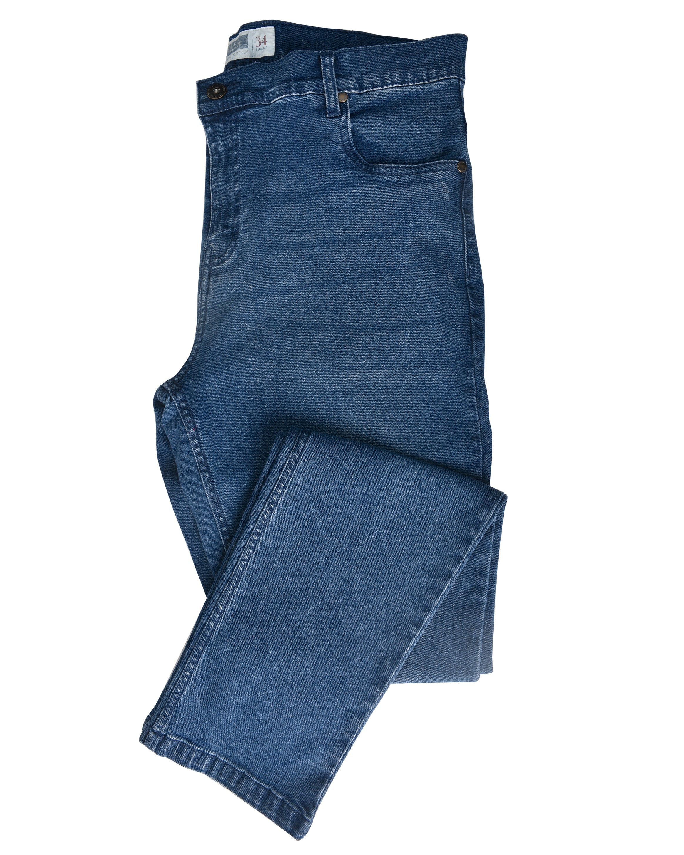 Denim Mid Wash Slim Fit-Astral Aura