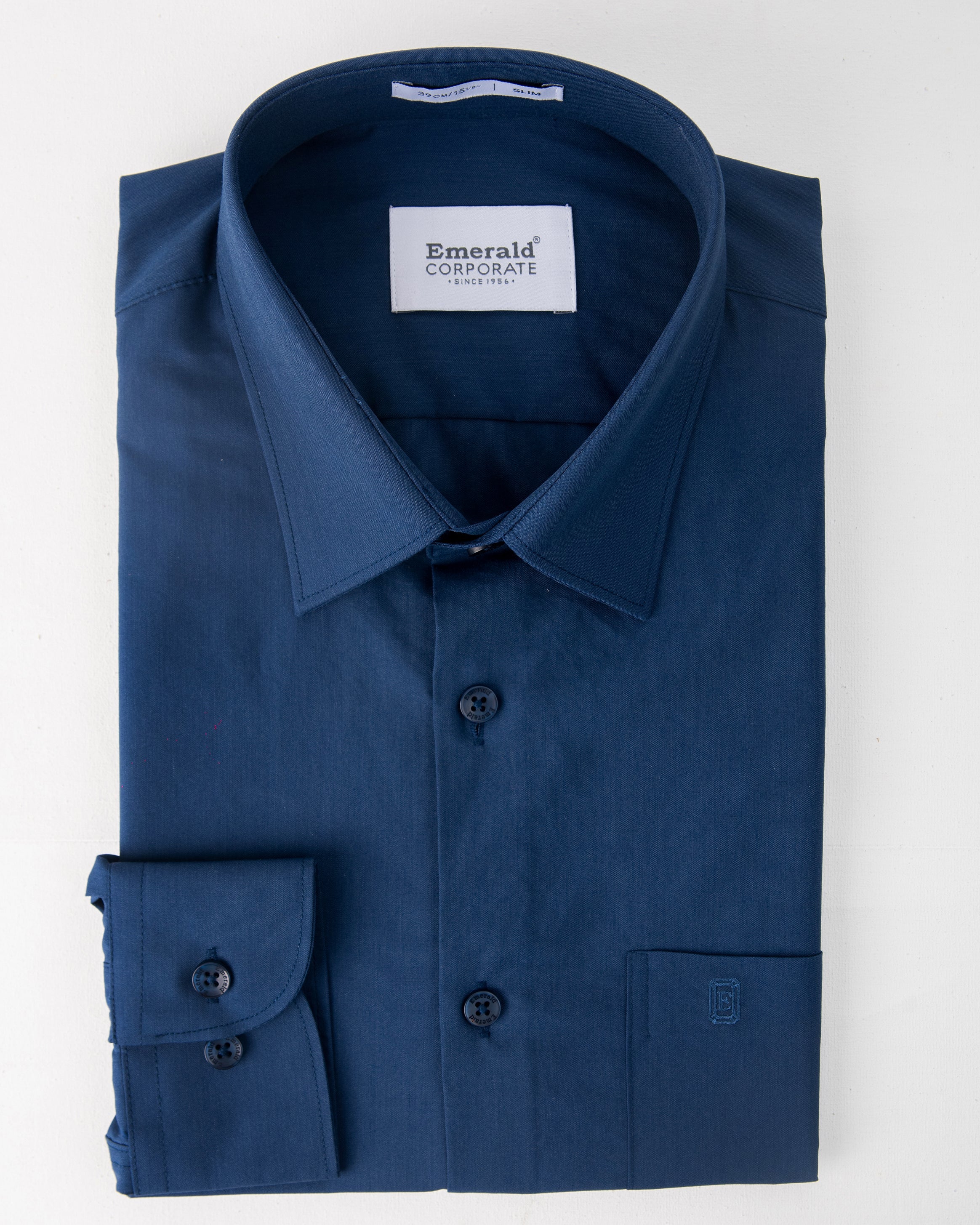 Emerald Corporate Plain Slim Fit-Navy