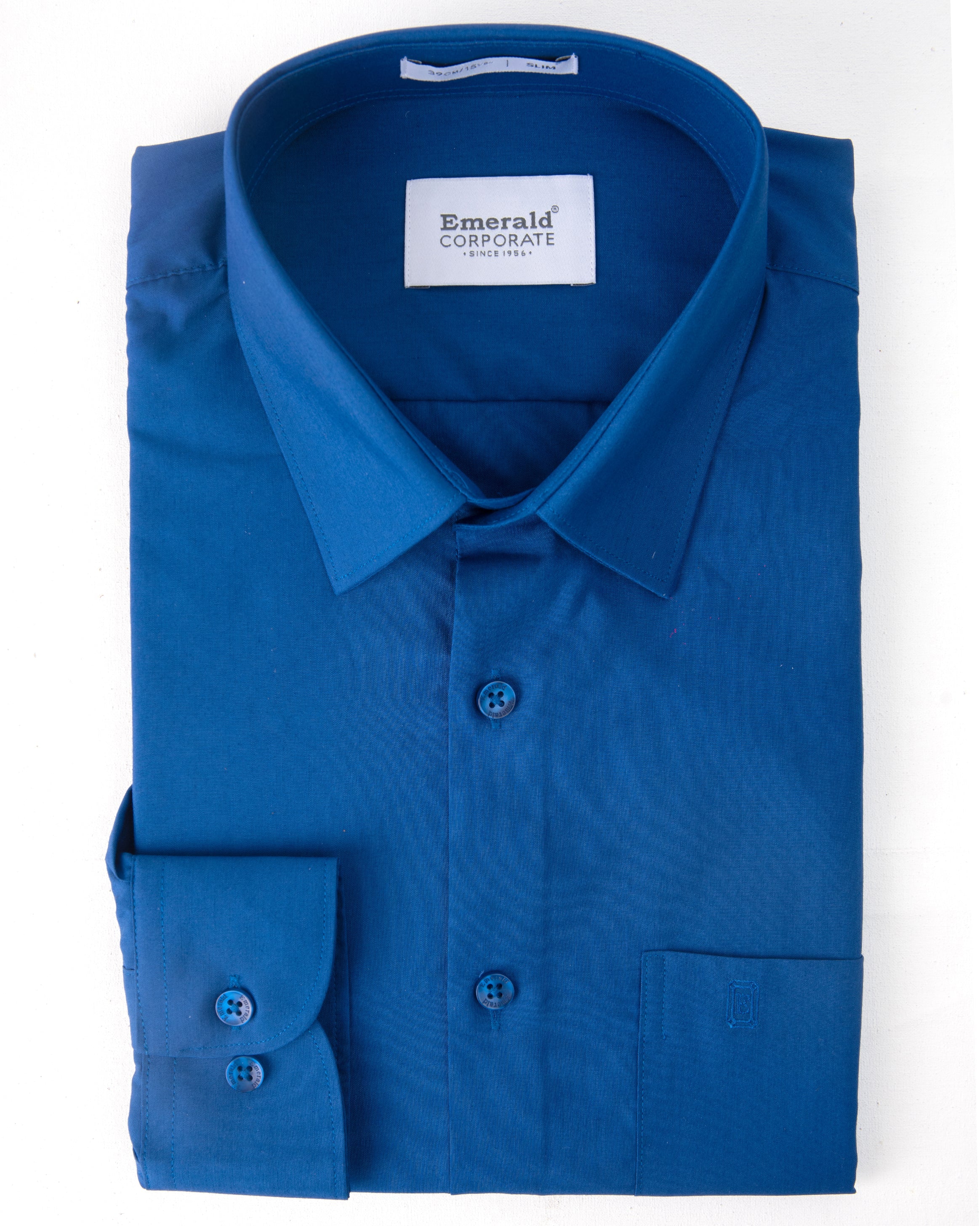 Emerald Corporate Plain Slim Fit-Bright Cobalt