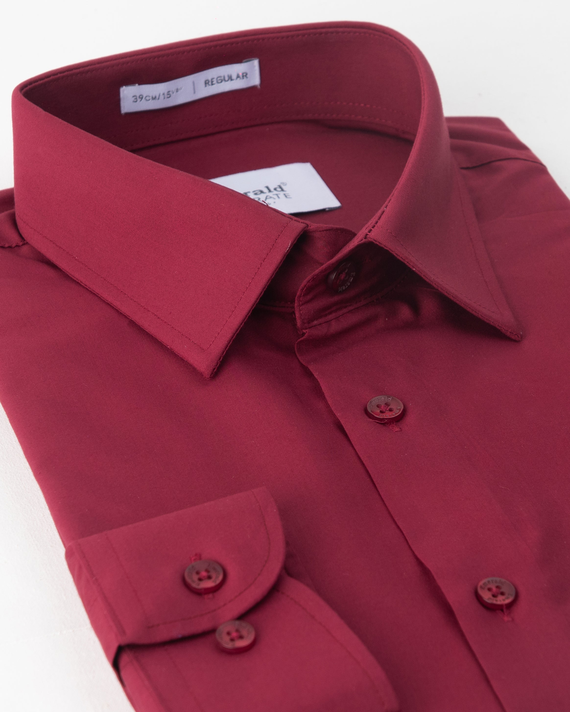 Emerald Corporate Plain Regular Fit-Scarlet