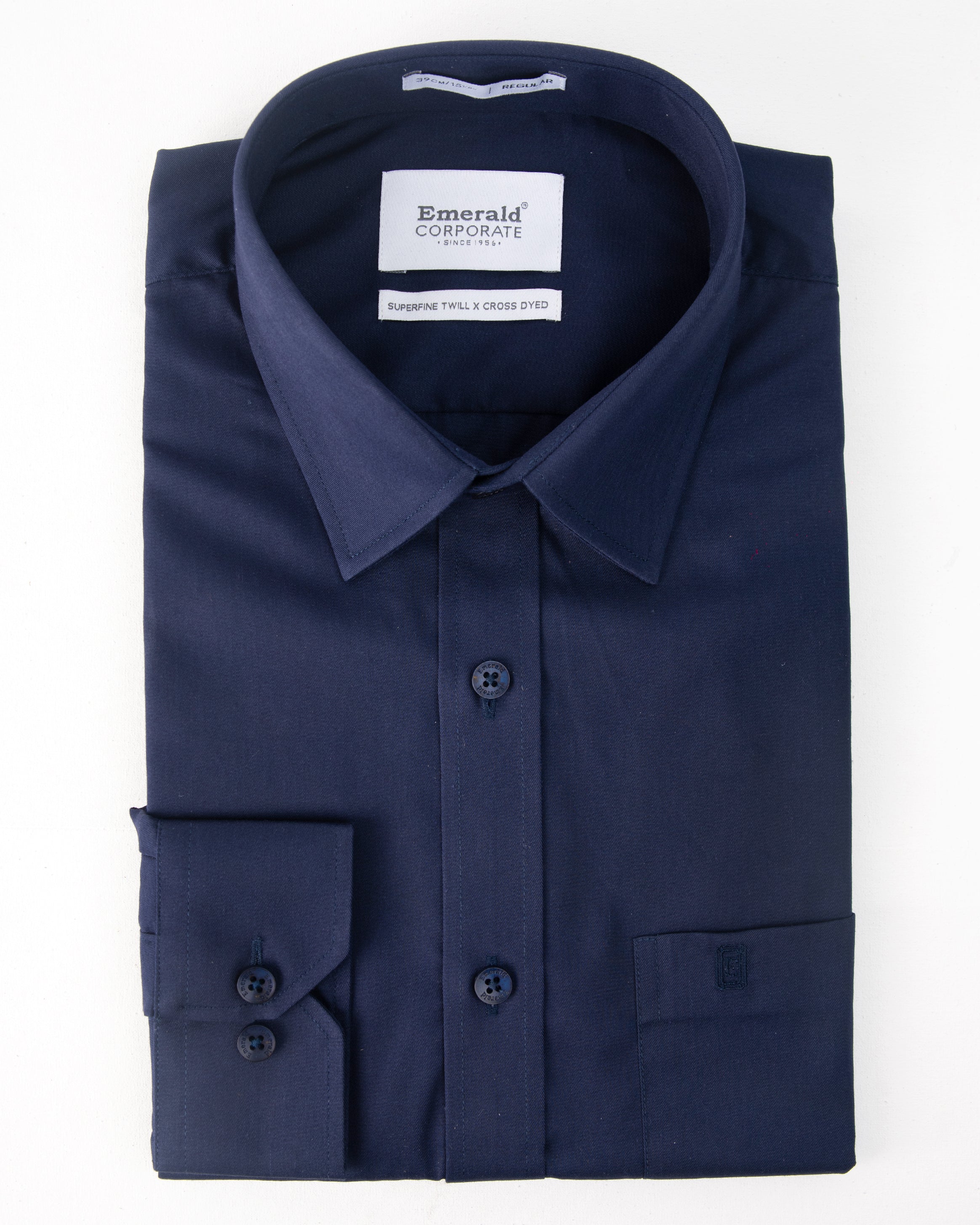 Emerald Corporate Twill Regular Fit-Estate Blue