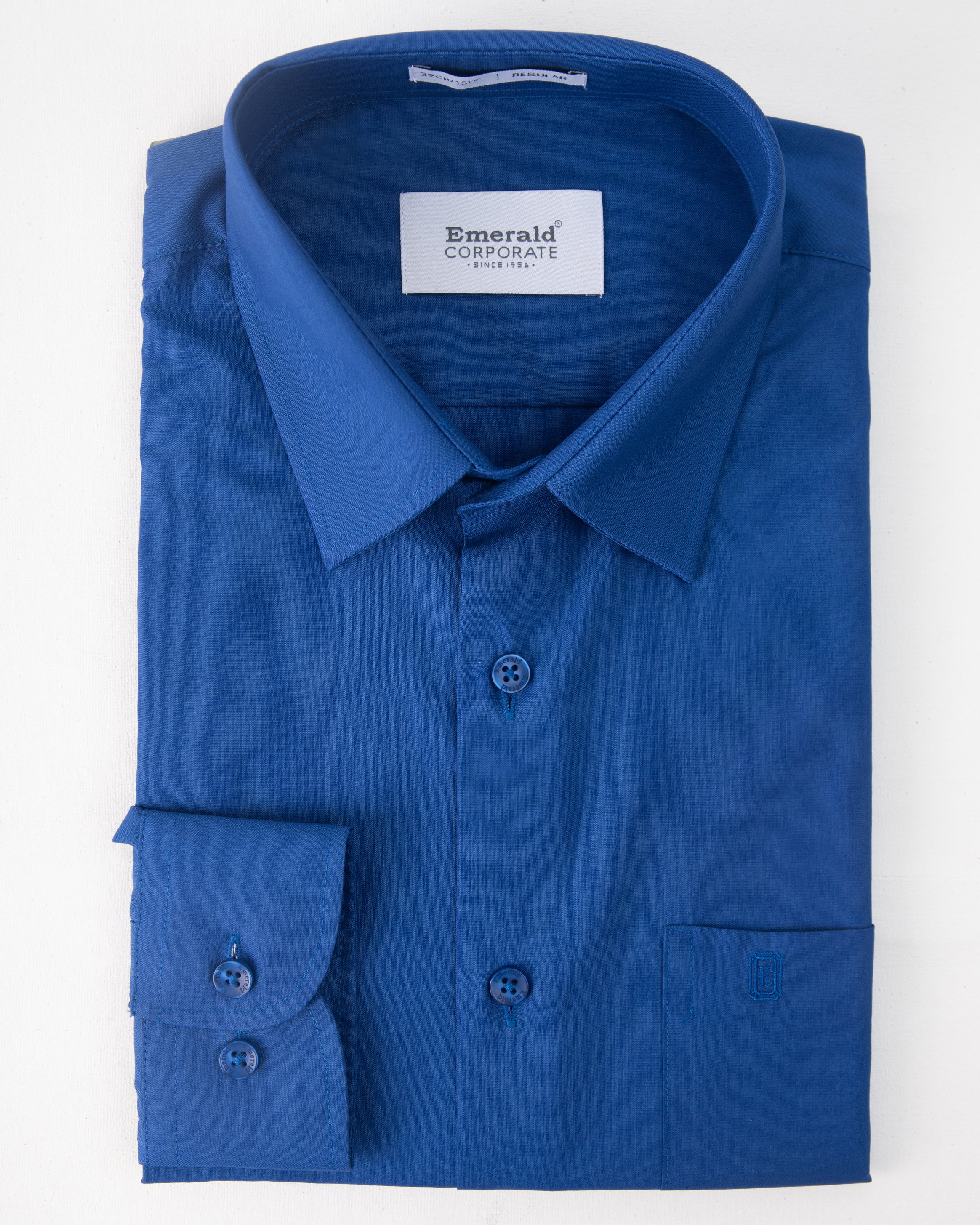 Emerald Corporate Plain Regular Fit-Bright Cobalt