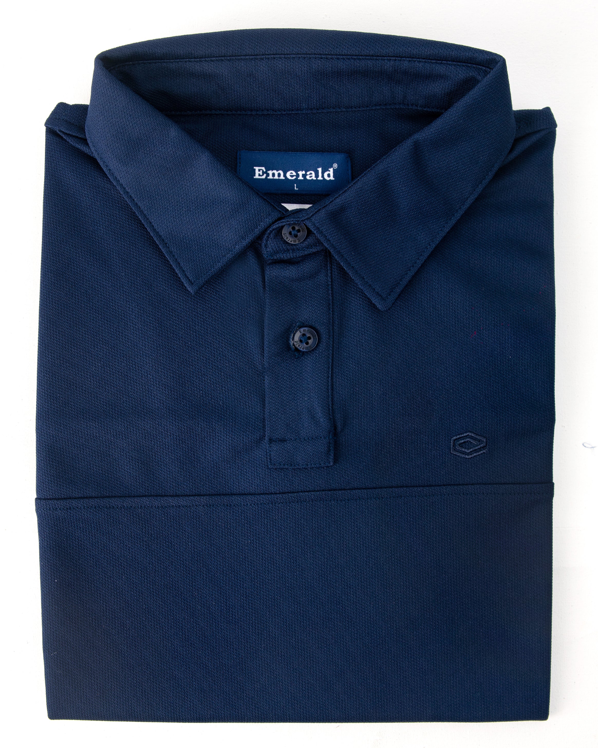 Emerald Polo Plain Slim Fit-Midnight