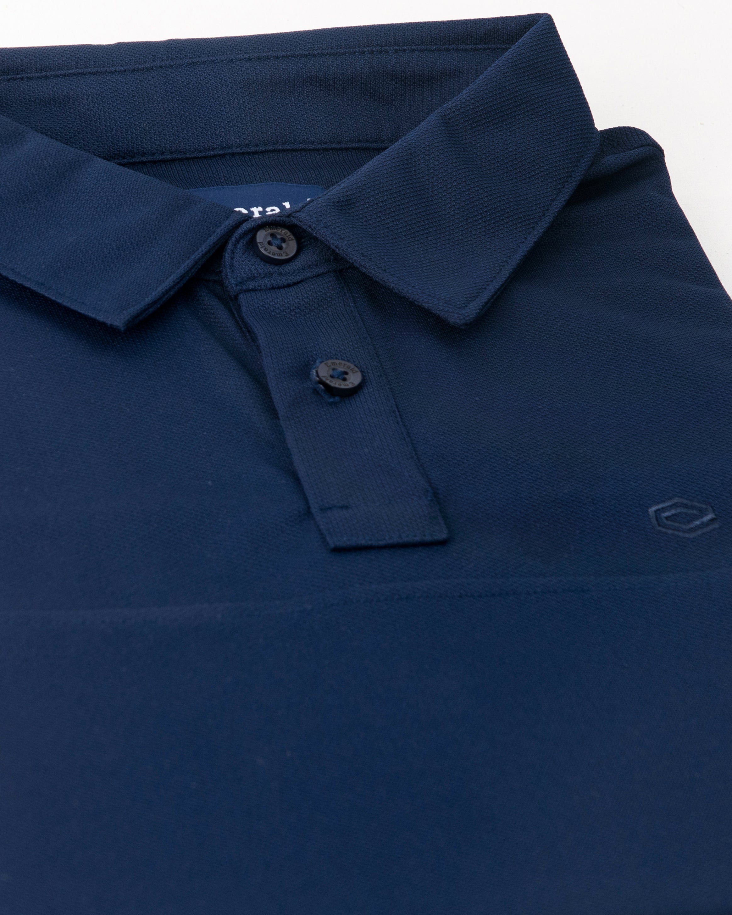 Emerald Polo Plain Slim Fit-Midnight