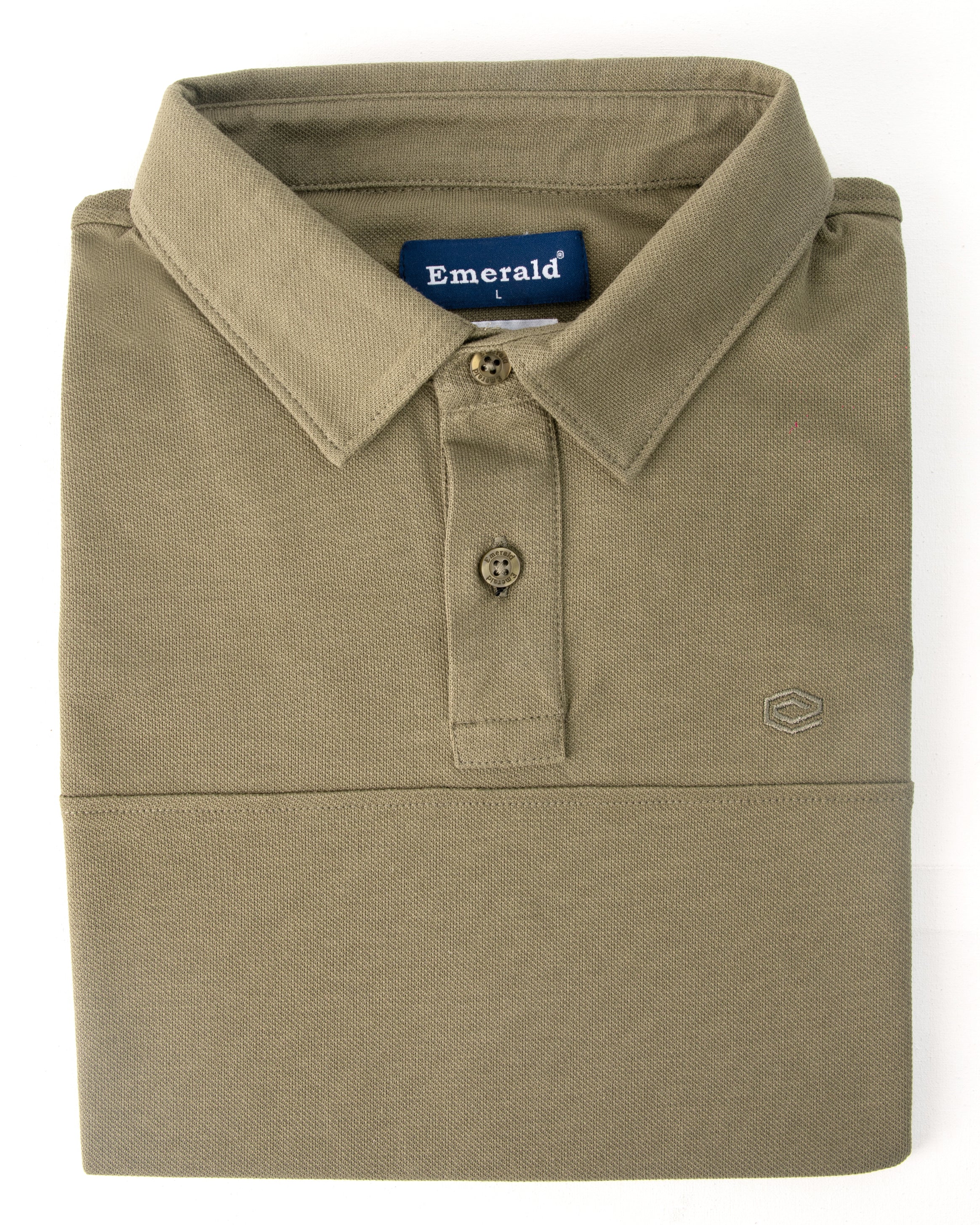 Emerald Polo Plain Slim Fit-Olive