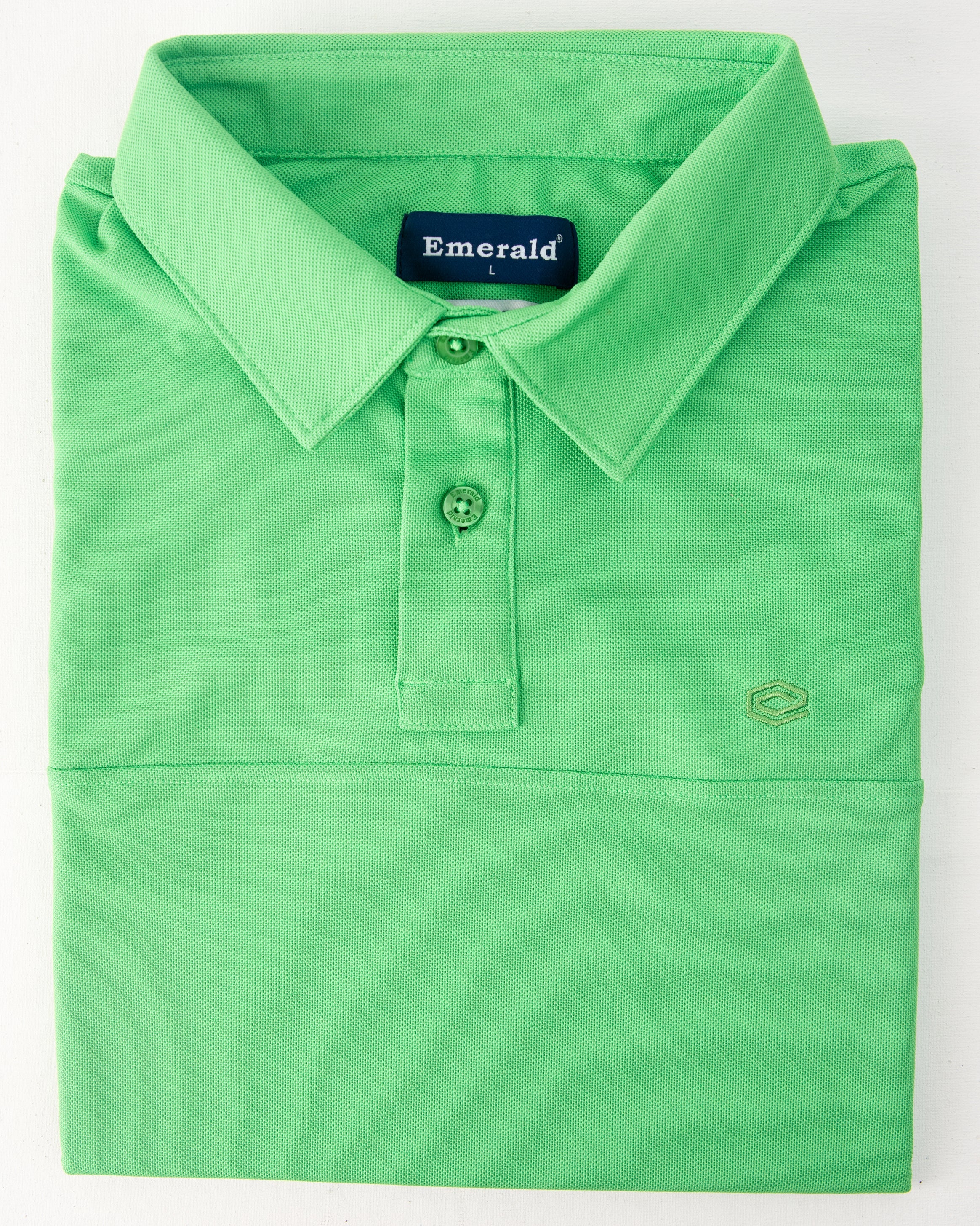 Emerald Polo Plain Slim Fit-Emerald