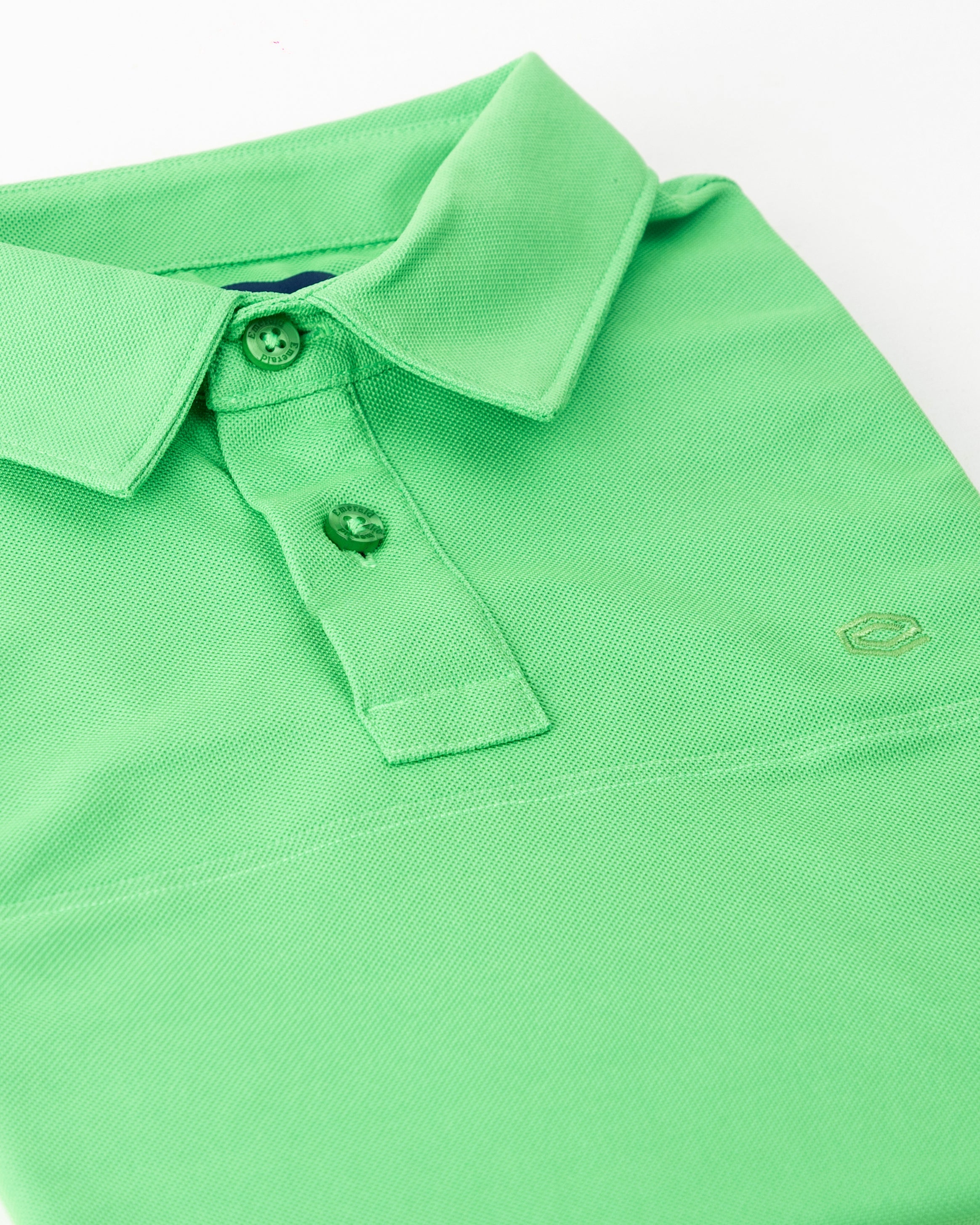 Emerald Polo Plain Slim Fit-Emerald