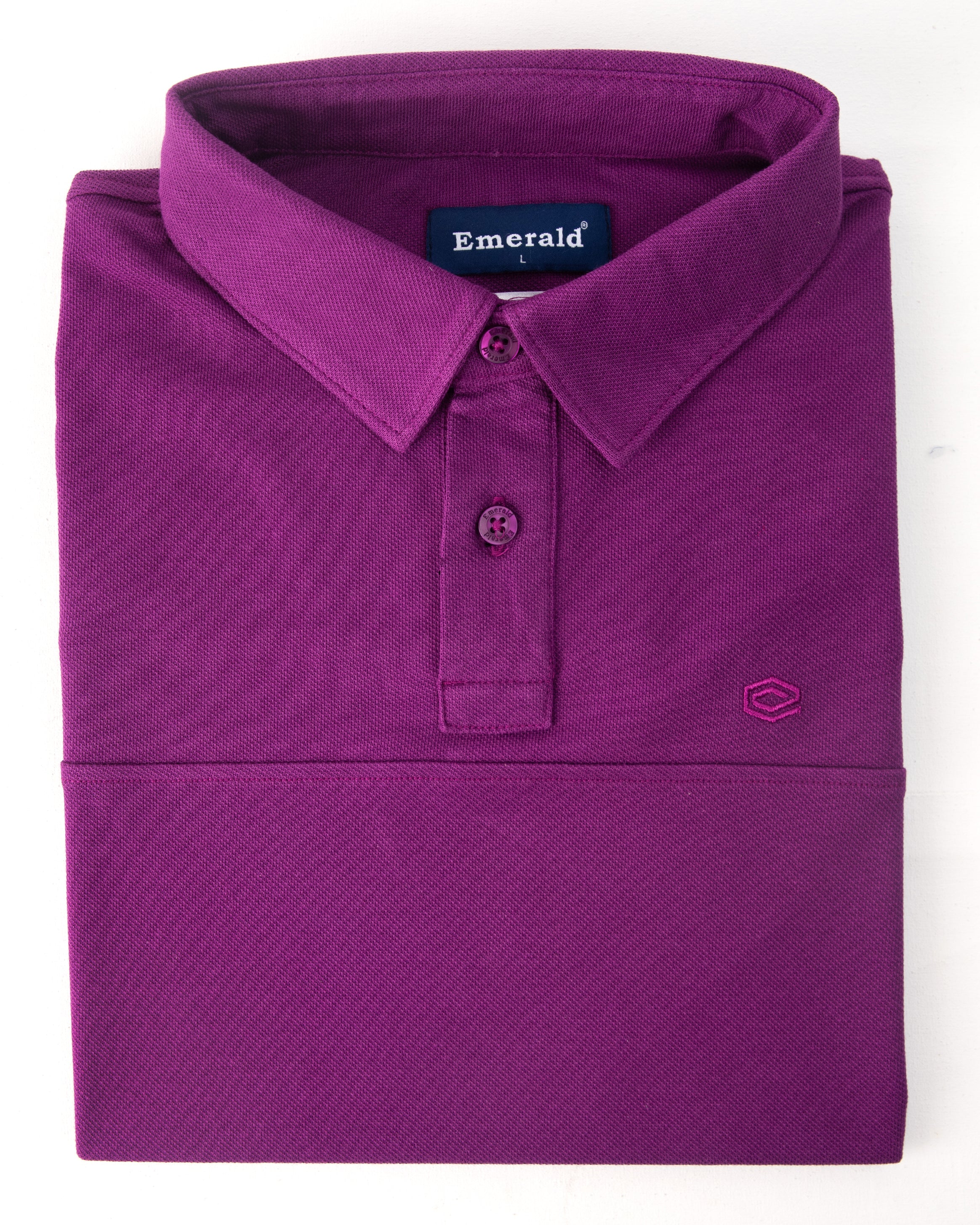 Emerald Polo Plain Slim Fit-Chinese Violet