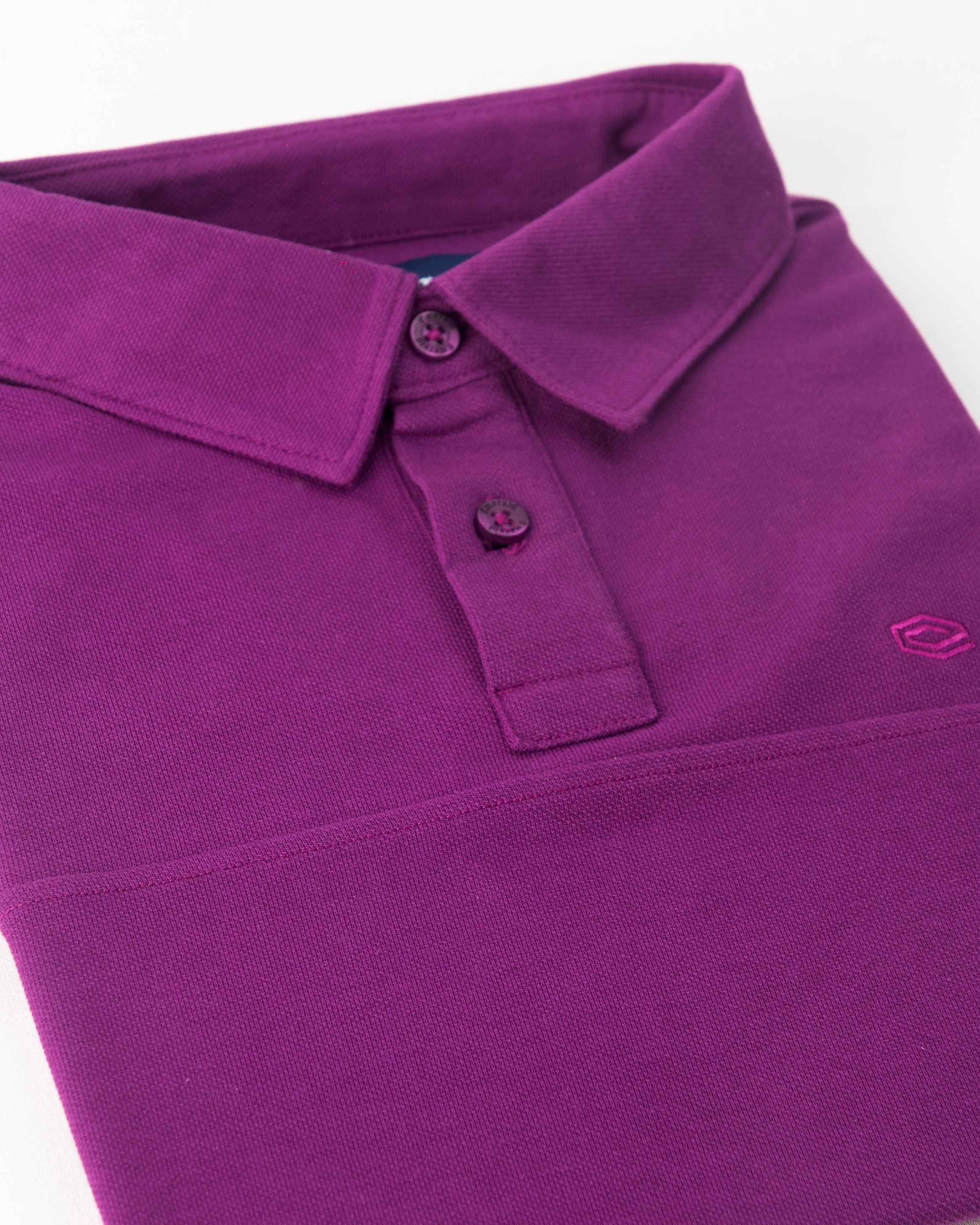 Emerald Polo Plain Slim Fit-Chinese Violet