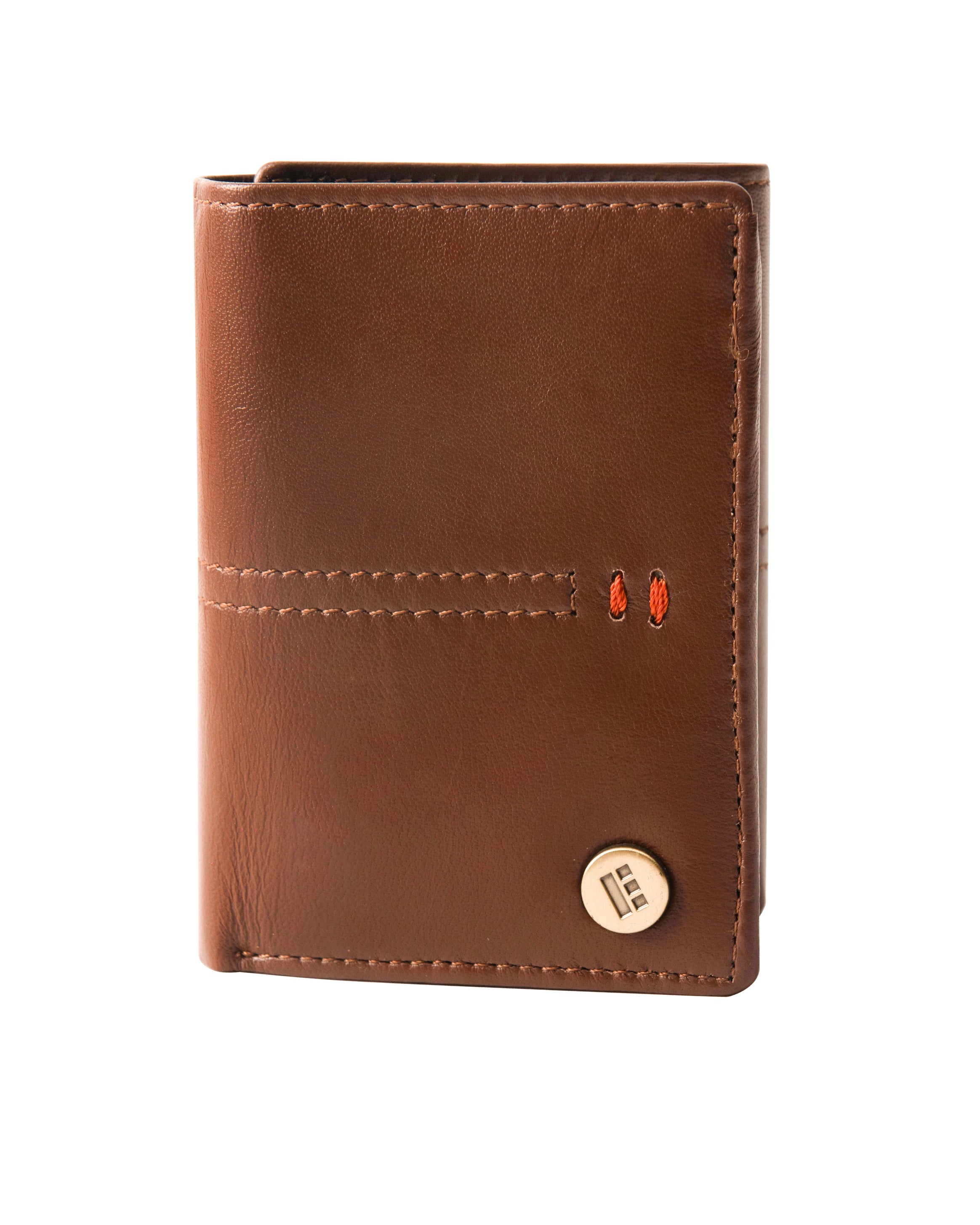 Emerald Tri Fold Wallet-Brown