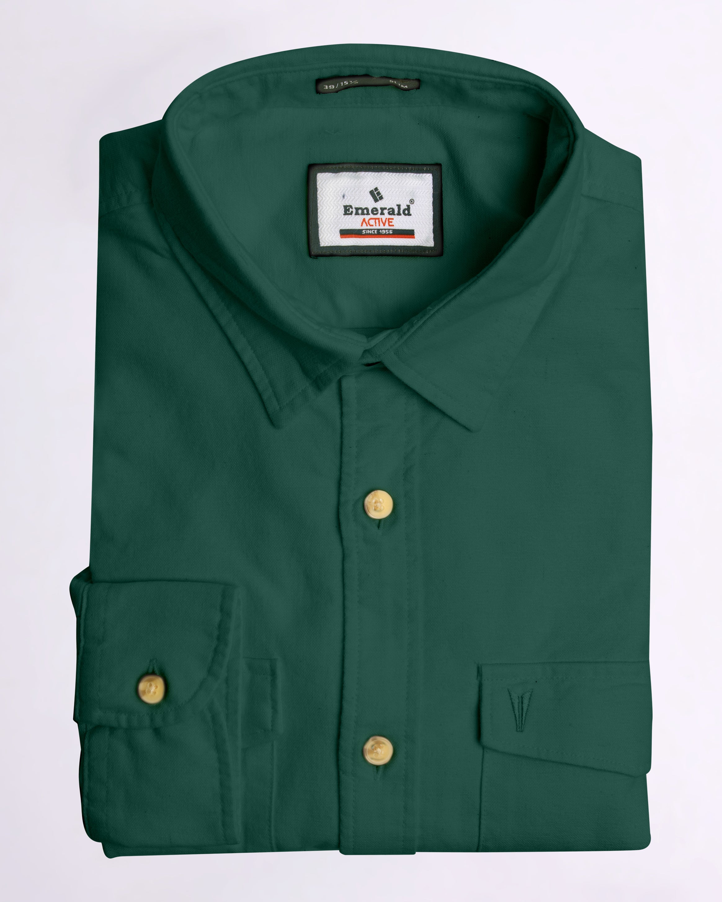 Emerald Active Double Pocket Slim Fit-Hedge Green