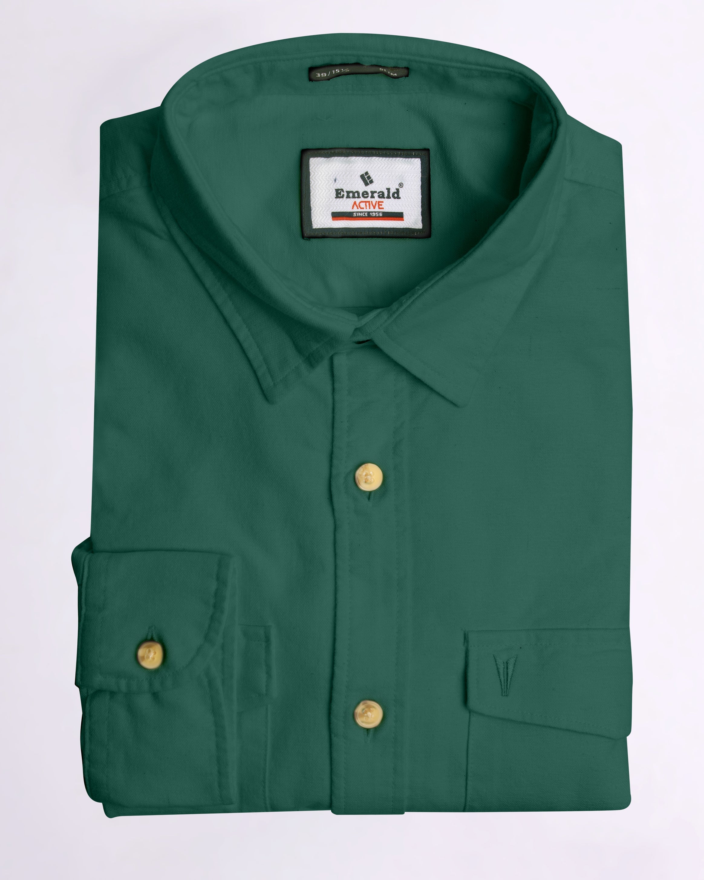 Emerald Active Double Pocket Slim Fit-London Green