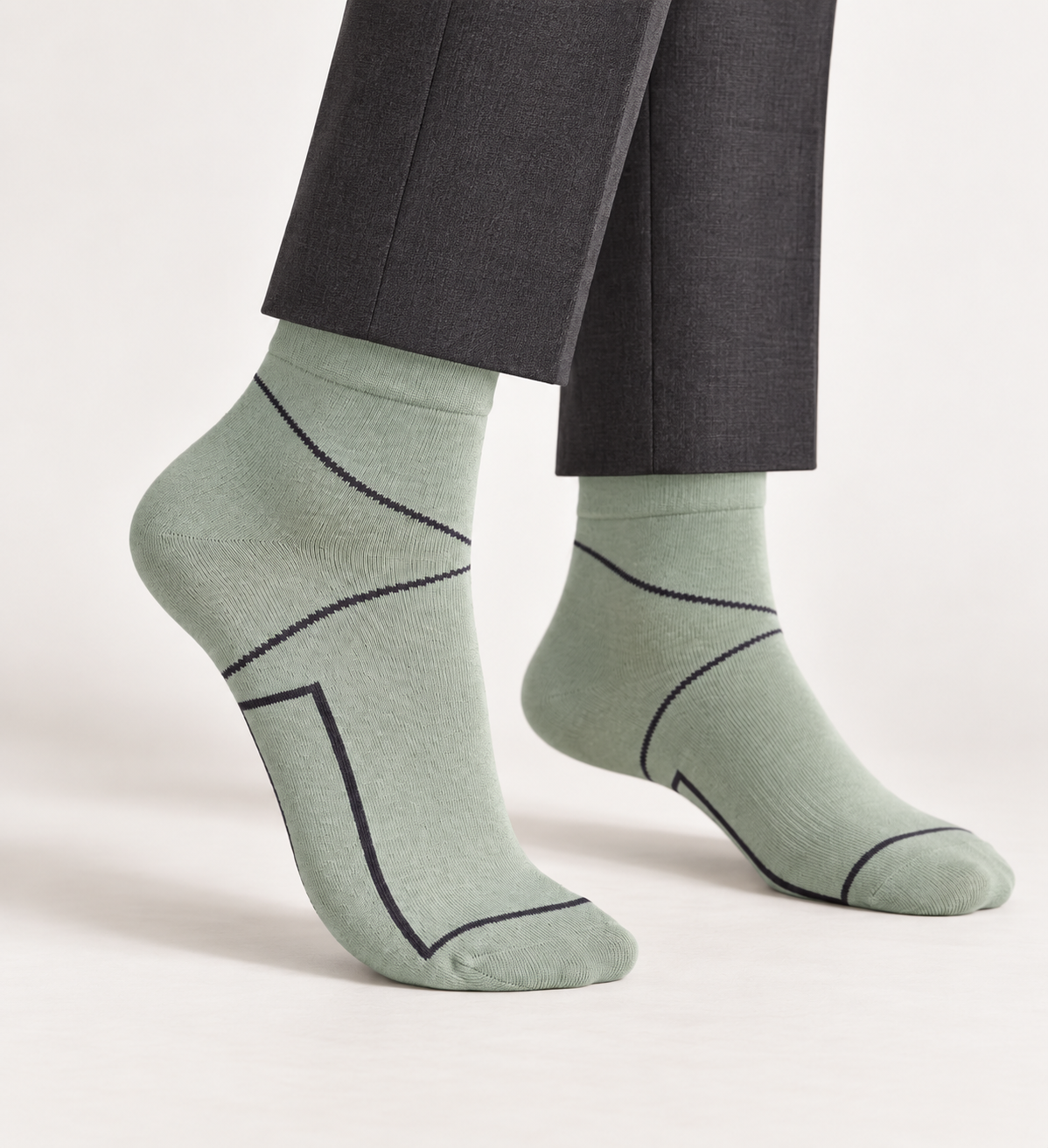 Sage Line Ankle Socks