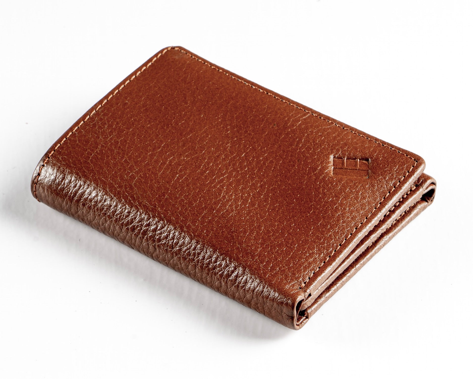 Emerald Wallet Trifold  Genuine Leather - Tan