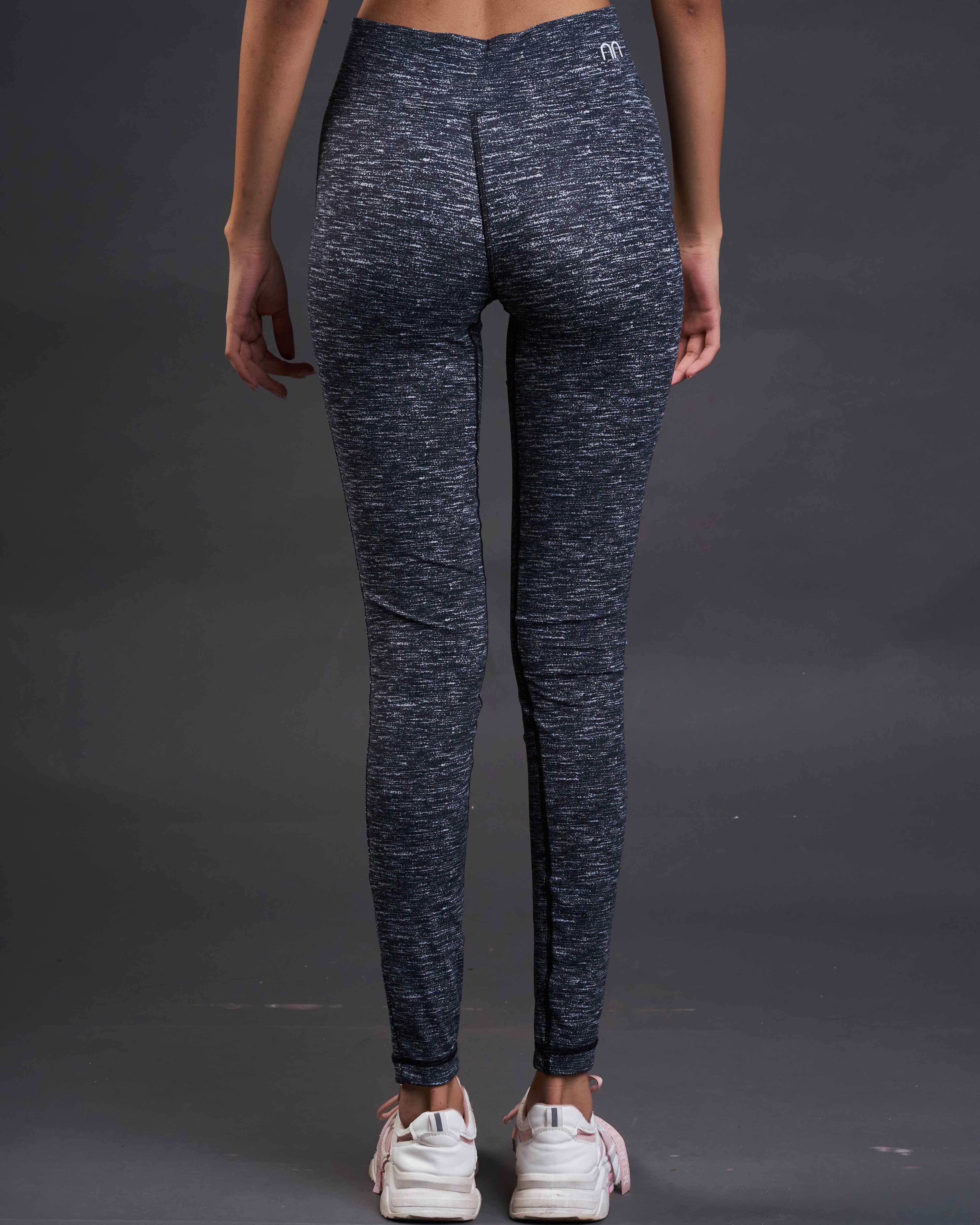 Runn Active Wear Printed Athleisure Fit-Charcoal