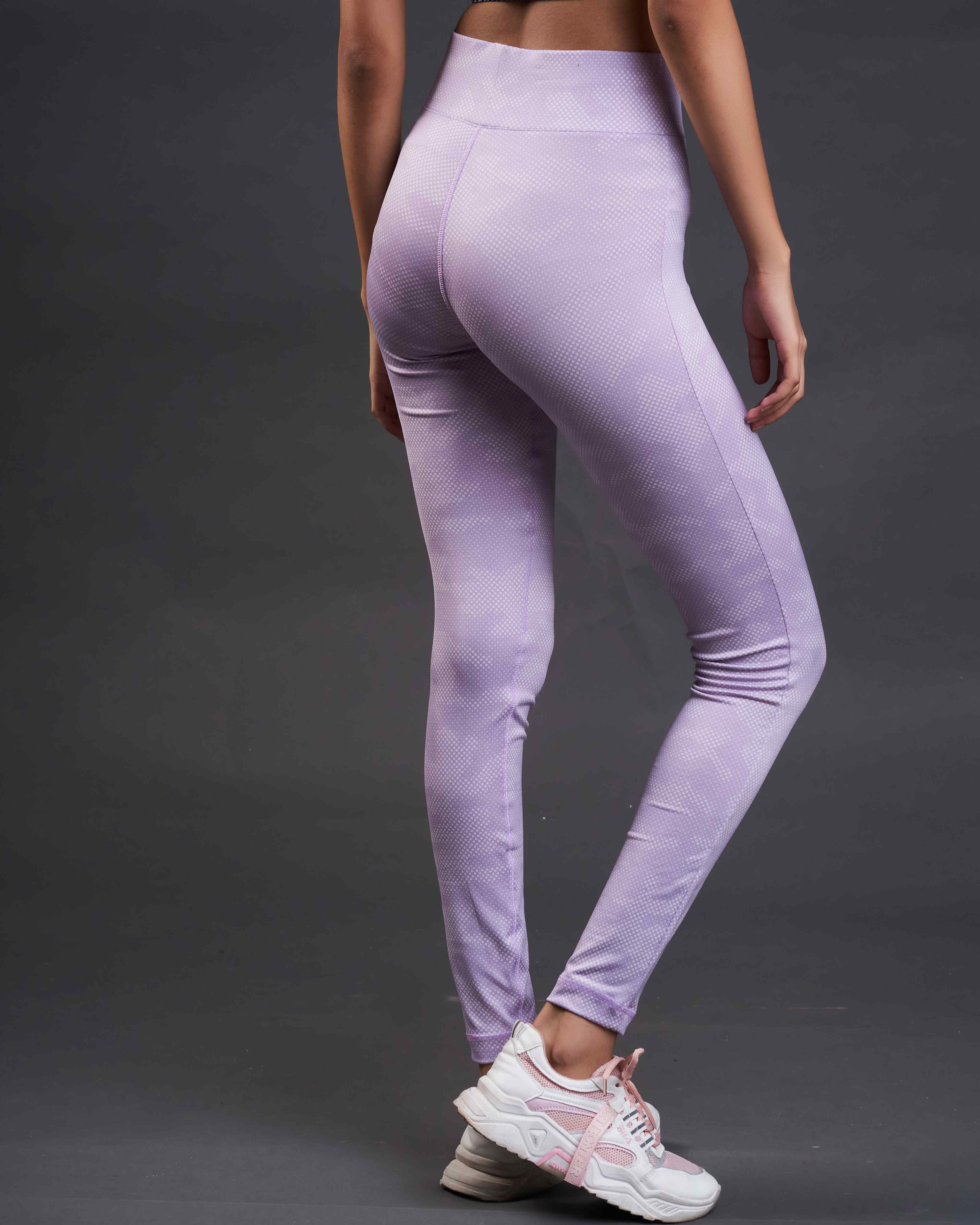 Runn Active Wear Printed Athleisure Fit-Lilac