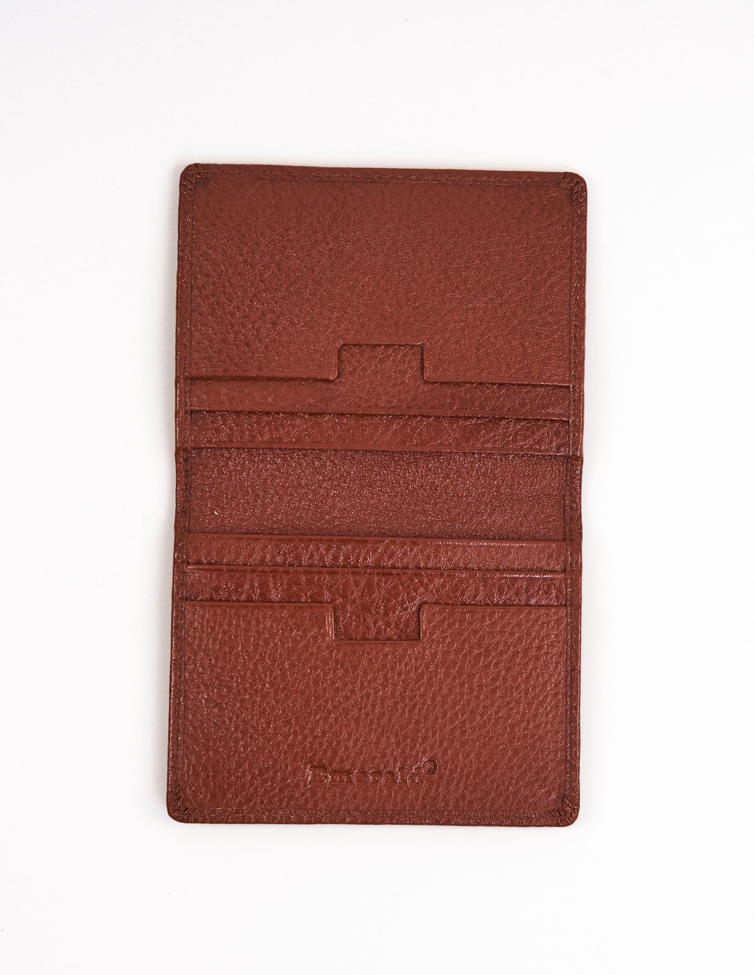 Emerald Card Holder Bifold Genuine leather - Tan
