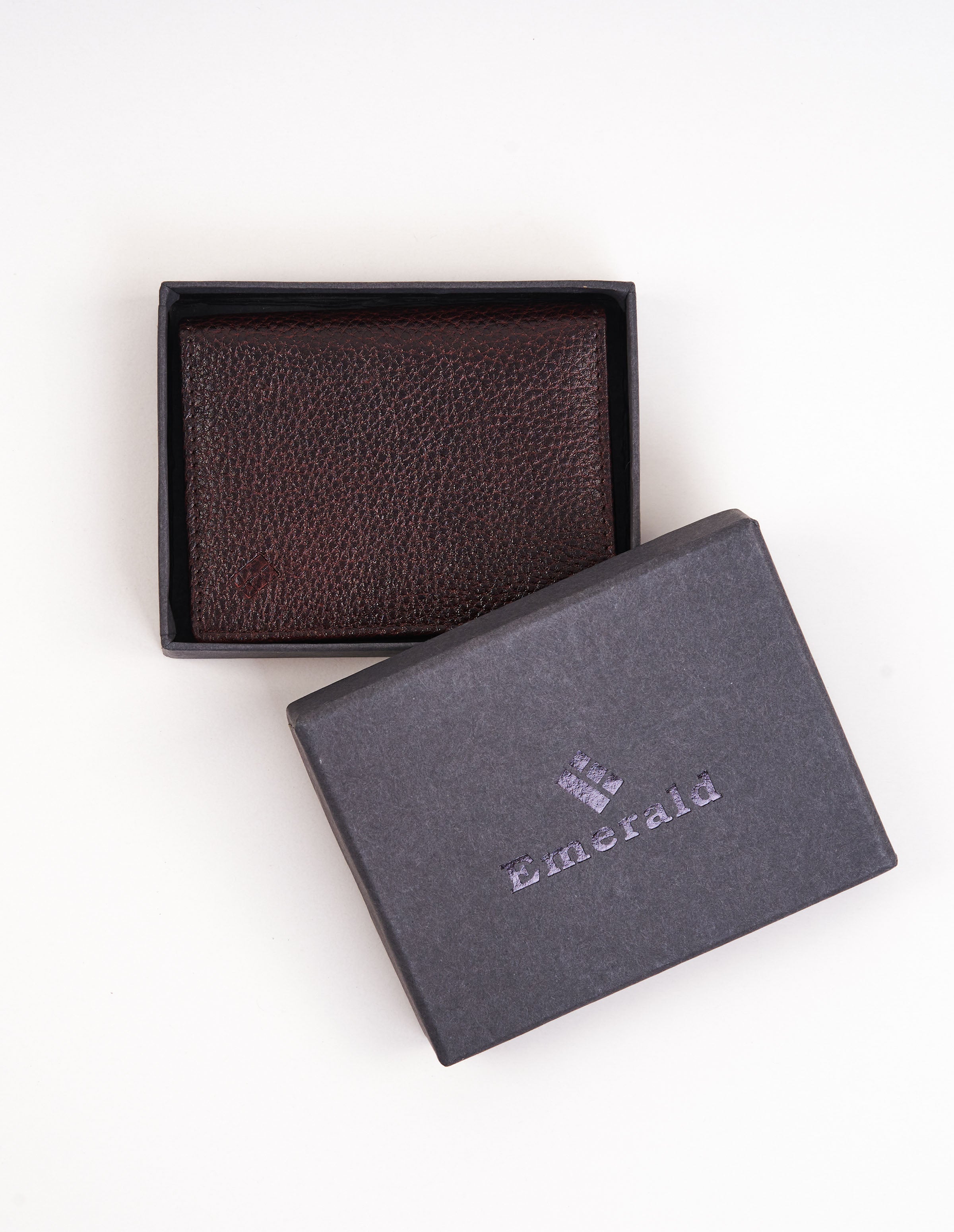 Emerald Card Holder Bifold Genuine leather - Brown