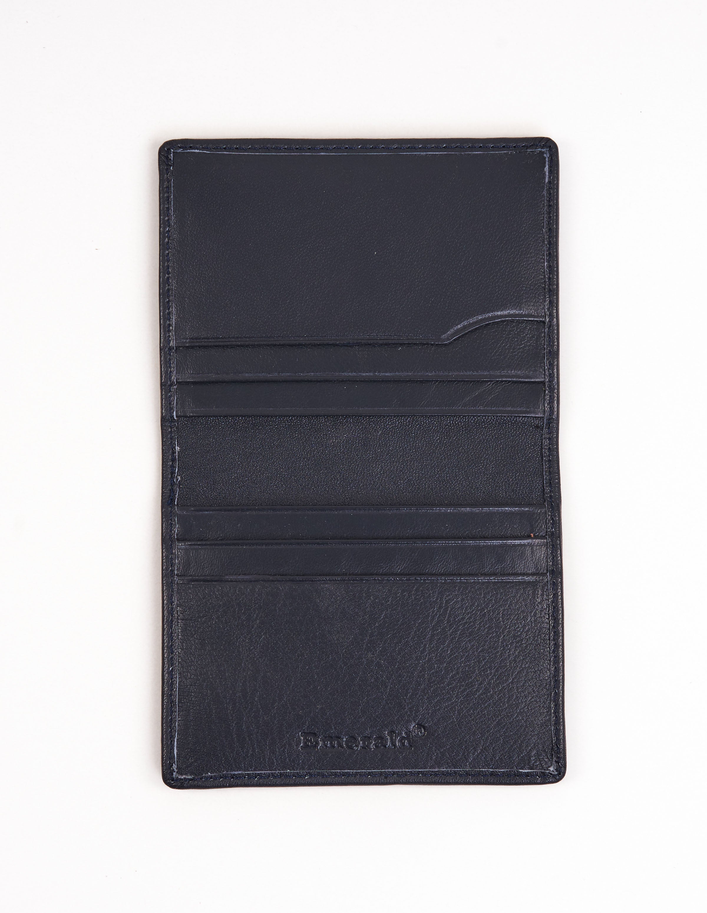 Emerald Card Holder Bifold Genuine leather - Blue