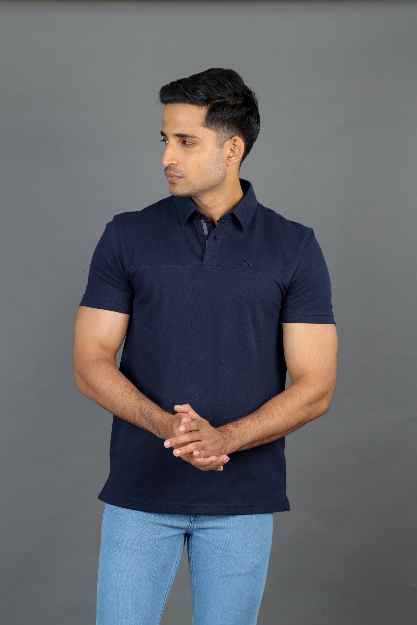 Polo Pique Solid Slim Fit-Astral Aura