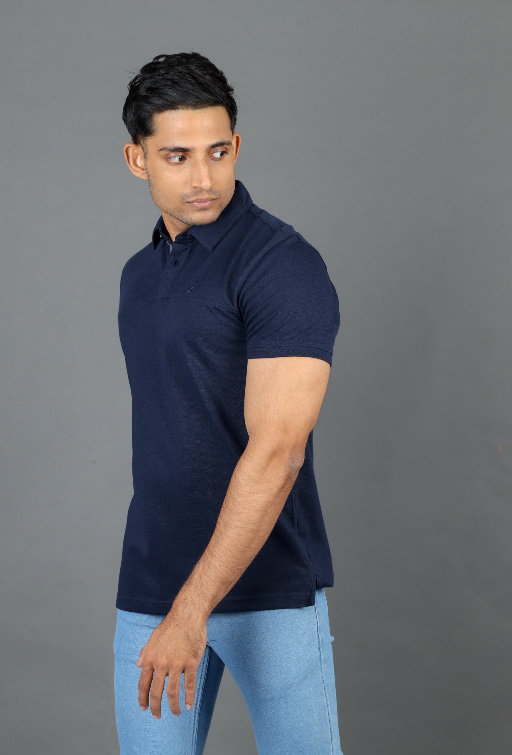 Polo Pique Solid Slim Fit-Astral Aura